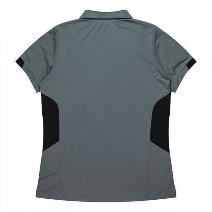 Aussie Pacific N2311 Tasman Ladies Polo Ash/Black