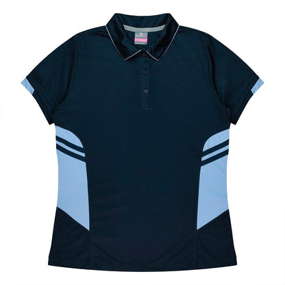 Aussie Pacific N2311 Tasman Ladies Polo Navy/Sky