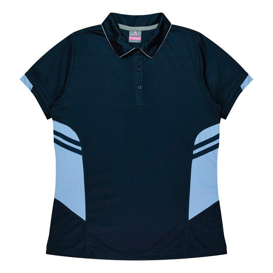 Aussie Pacific N2311 Tasman Ladies Polo Navy/Sky