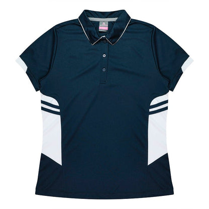 Aussie Pacific N2311 Tasman Ladies Polo Navy/White
