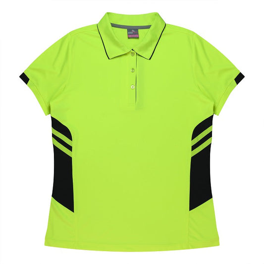 Aussie Pacific N2311 Tasman Ladies Polo Neon Yellow/Black