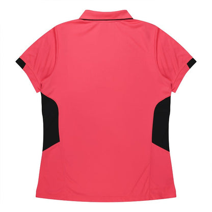 Aussie Pacific N2311 Tasman Ladies Polo Neon Pink/Black