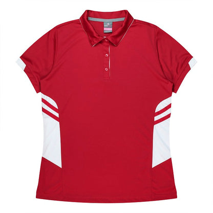 Aussie Pacific N2311 Tasman Ladies Polo Red/White