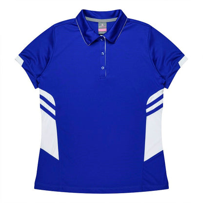 Aussie Pacific N2311 Tasman Ladies Polo Royal/White