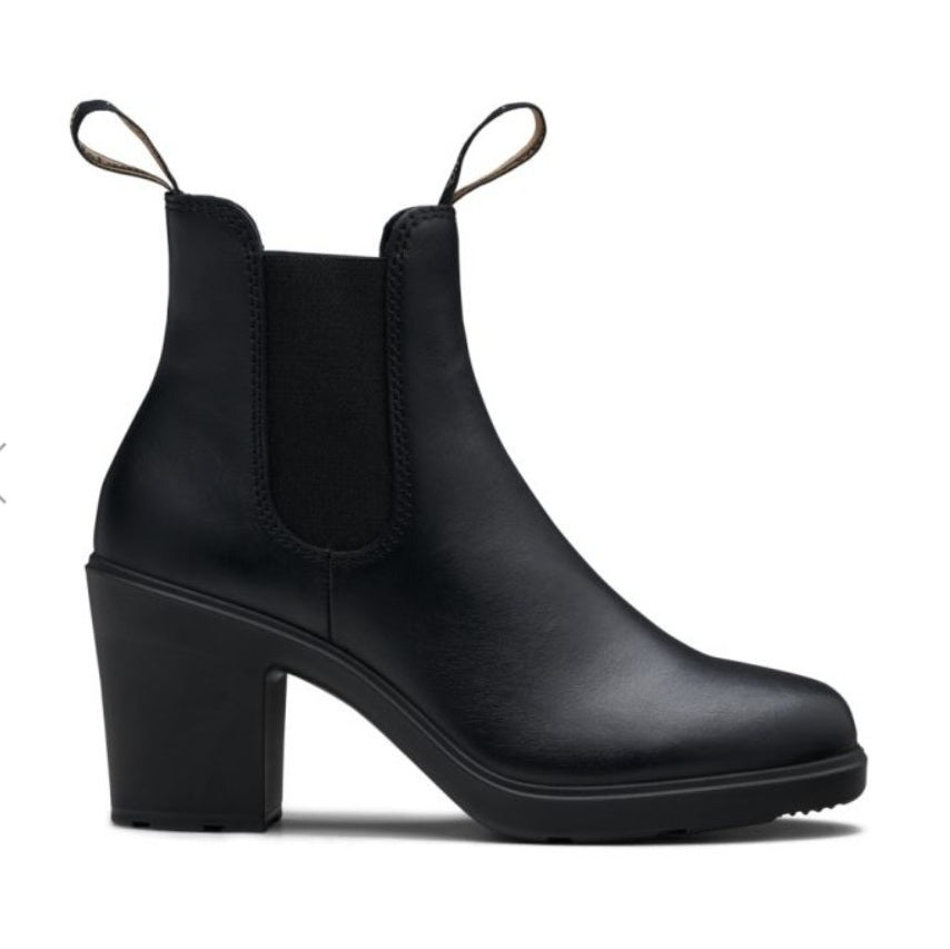 Black leather popular pull on everyday or weekend boots  7.5 high heel Maximum comfort footbed Blundstone 2365 Womens Series Heeled Non Safety Boots