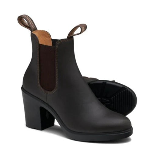 Brown leather popular in style pull on everyday womens 7.5 high heel Maximum comfort footbed Blundstone 2366 Womens Series Heeled Non Safety Boots