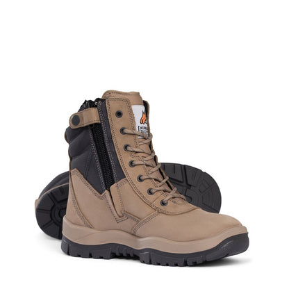 Mongrel 251060 Stone High Leg ZipSider Safety Boot
