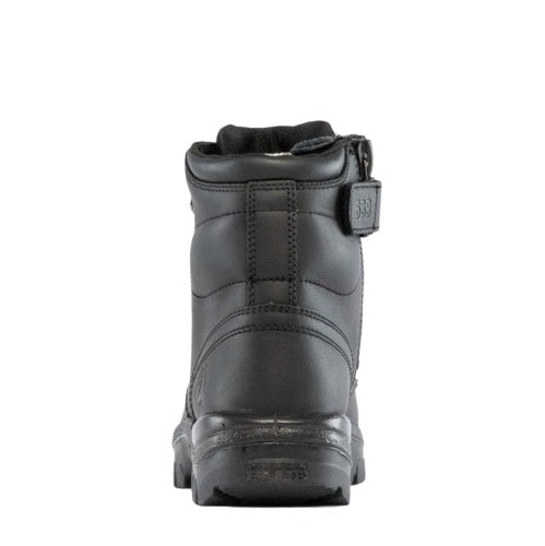 Black boot on a white background