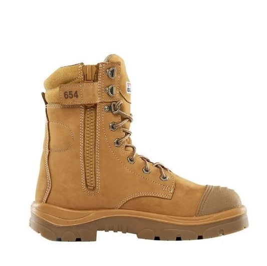Wheat zip sided anti static Steel Blue 312654 Portland Zip Scuff Safety Boots 