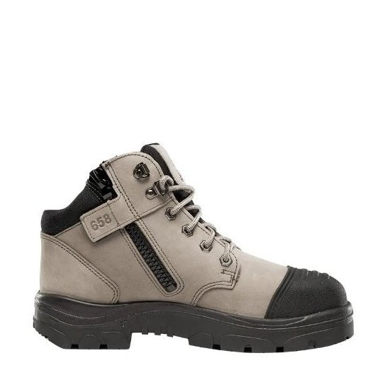 black and grey zip  up and lace up Steel Blue 312658 Parkes Zip Scuff Safety Boots