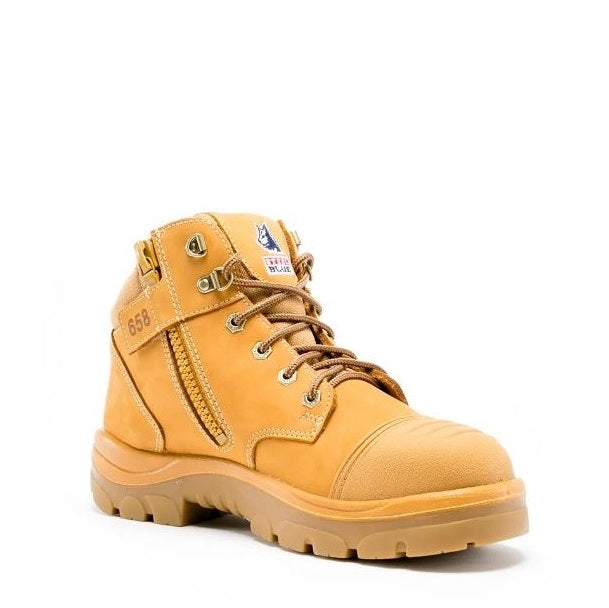 Steel Blue 312658 Parkes Zip Scuff Safety Boots - Wheat - Front View
