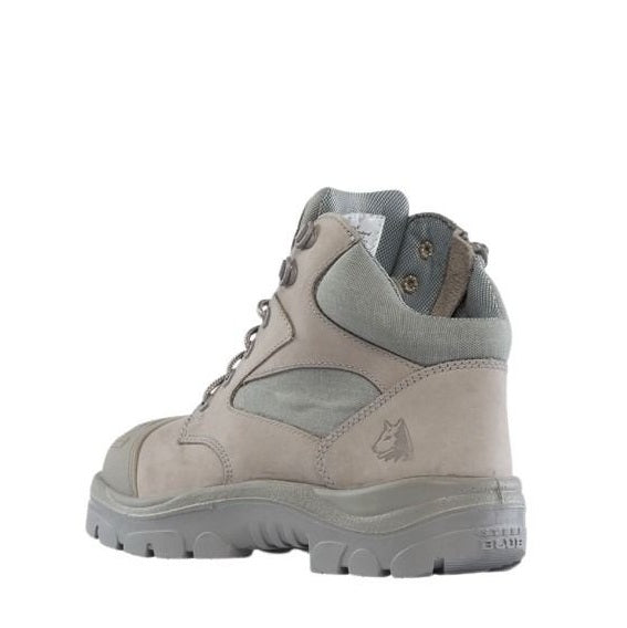 grey boot with gray accents on a white background