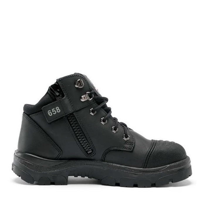 Black slip resistant Steel Blue 312658 Parkes Zip Scuff Safety Boots