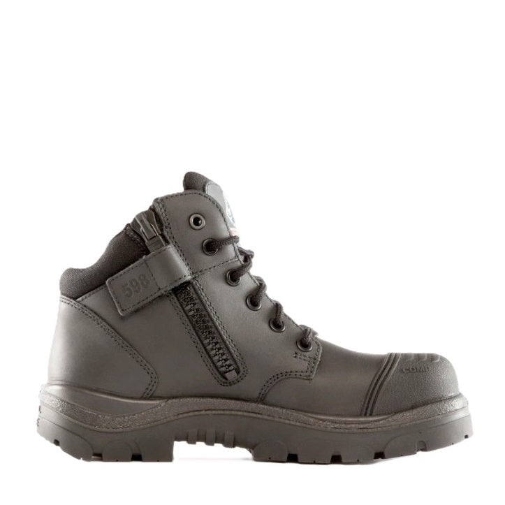 Steel Blue 318598 Parkes Zip Scuff Composite Boots - Black - Side View