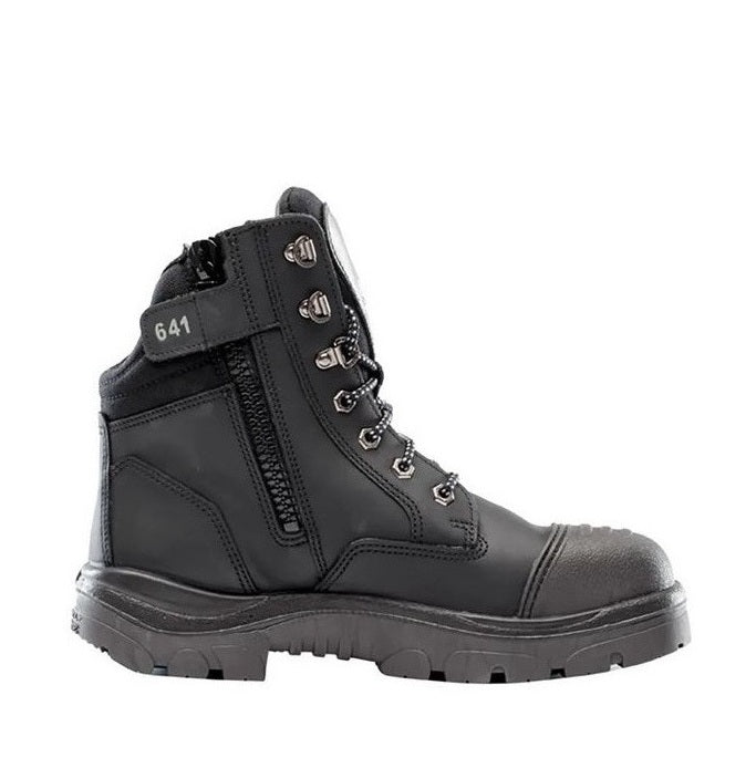 Steel Blue 319641 Southern Cross GraphTEC Zip Graphene Scuff Cap and Outsole Safety Boots - Black - Side View
