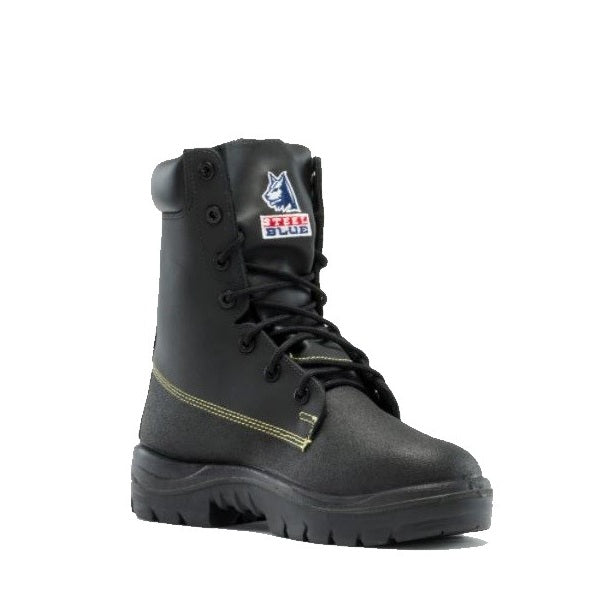 Black Slip Resistant Steel Blue 322313 Jarrah Tech Tuff Nitrile High Leg Safety Boots