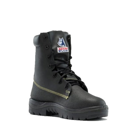 Black Slip Resistant Steel Blue 322313 Jarrah Tech Tuff Nitrile High Leg Safety Boots