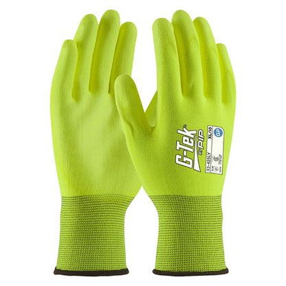 PIP 33-425LY G-Tek 13G Hi-Viz Yellow GP Palm Dip Glove