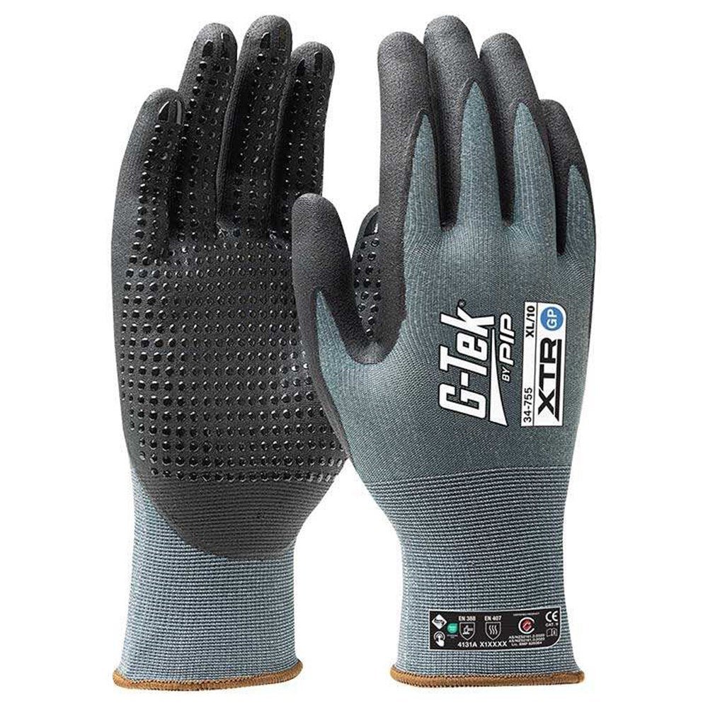 34-755 G-Tek Xtr 15G Gp Nitrile Dotted Glove - Alternative Product View