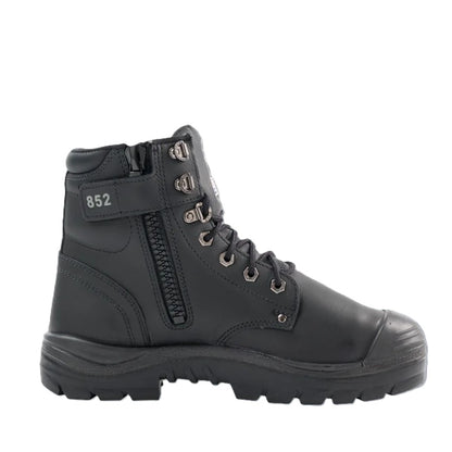 Steel Blue 382852 Argyle Zip: Nitrile Outsole/Bump Cap/Met Guard Safety Boot