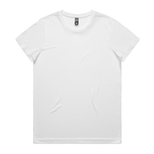 AS Colour 4001A Womans Maple Active Tee - White - Front View