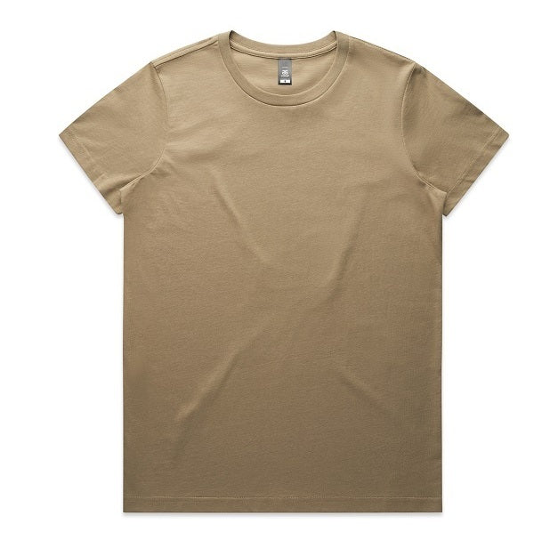 AS Colour 4001 Womans Maple Tee - Sand - Front View