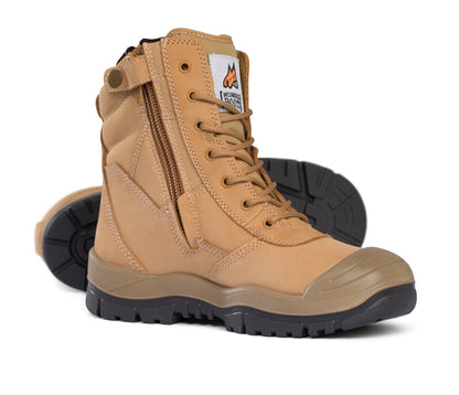 Mongrel 451050 Wheat High Leg ZipSider Safety Boot With Scuff