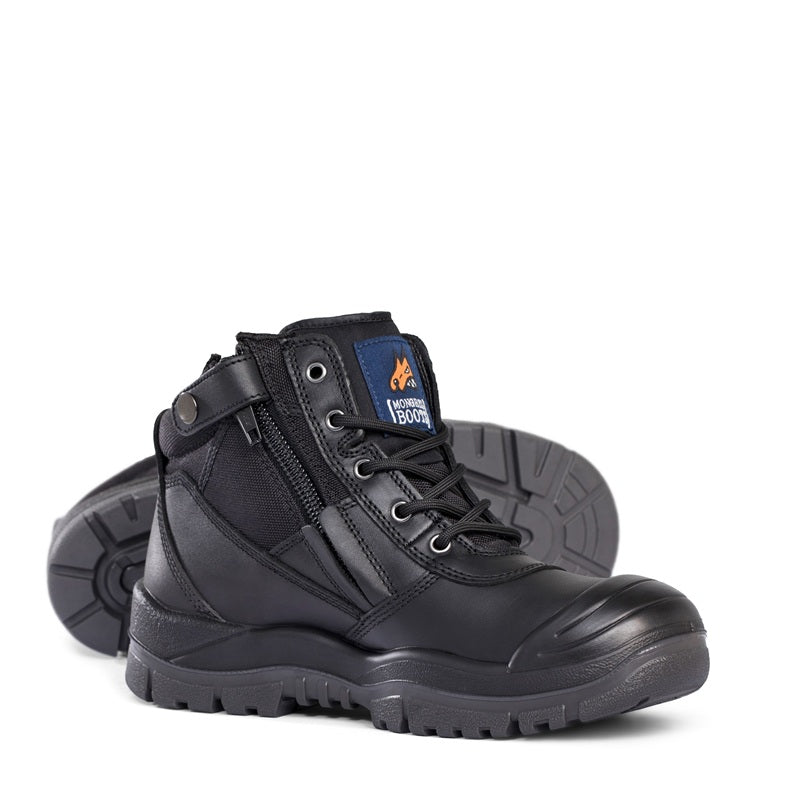 Mongrel 461020 Black ZipSider Safety Boot With Scuff