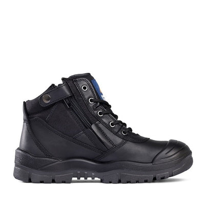 Mongrel 461020 Black ZipSider Safety Boots With Scuff