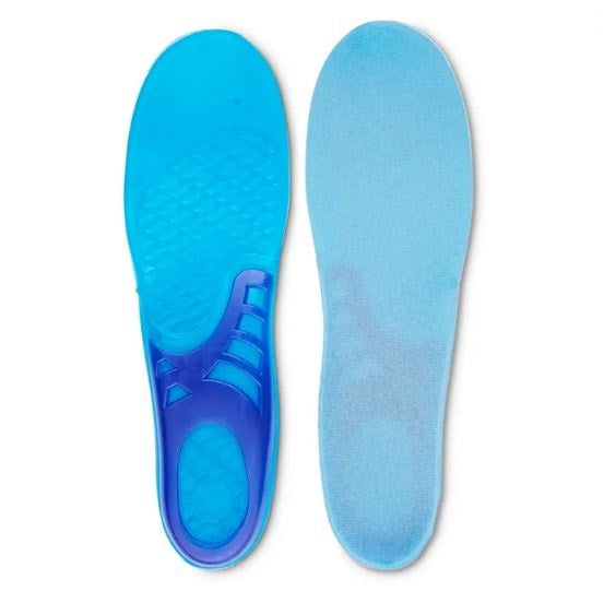 Sof Sole 46207 Mens Cushioning Gel Insole - Blue - Top and Underside View