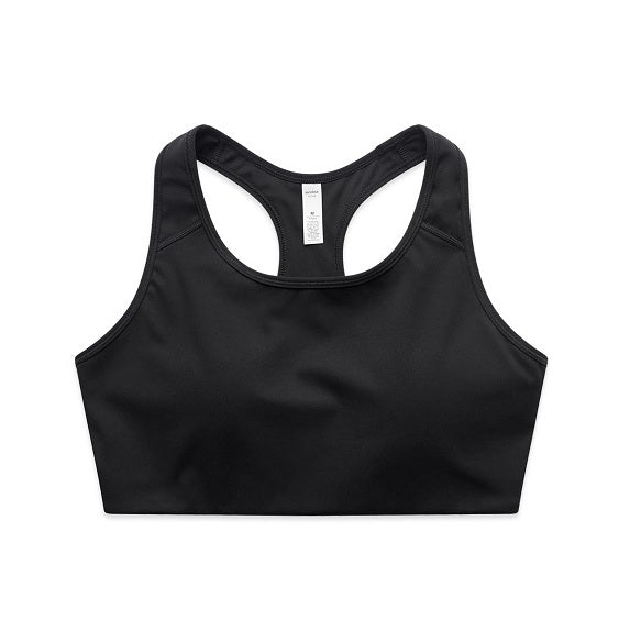 AS Colour 4640 Womans Active Bra Top - Black - Front View