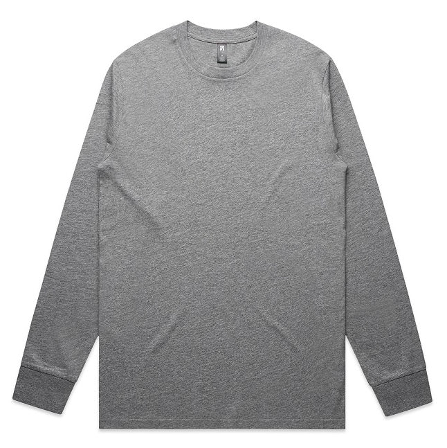 AS Colour 5071 Classic L/S Tee - Grey Marle - Front View