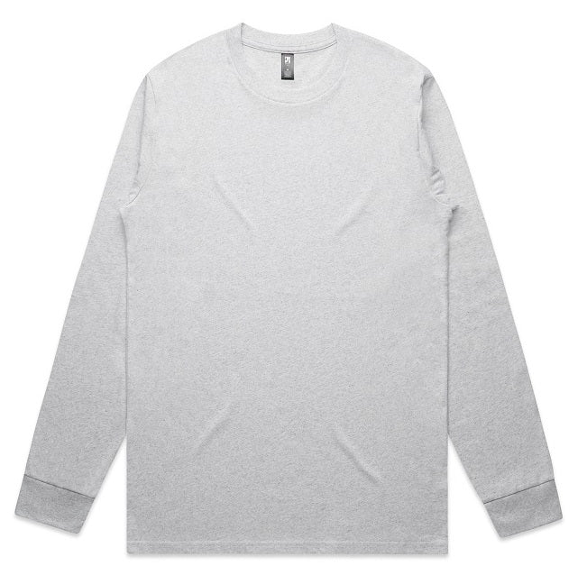 AS Colour 5071 Classic L/S Tee - White Marle - Front View