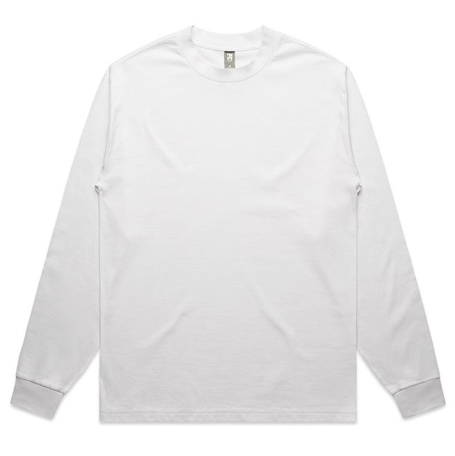 AS Colour 5081 Mens Heavy Long Sleeve Tee - White - Front View