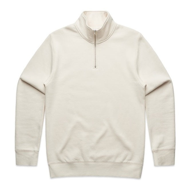 AS Colour 5125 Stencil Half Zip Crew - Ecru - Front View