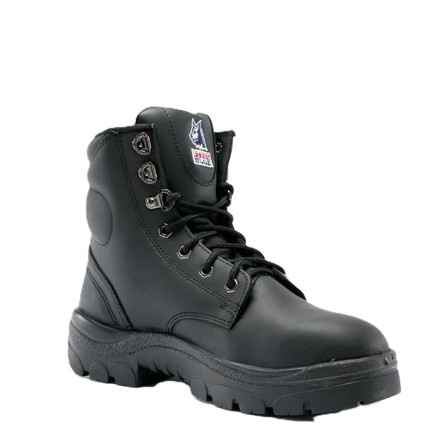 Steel Blue 512702 Ladies Argyle Lace Up Safety Boots - Black - Angled View