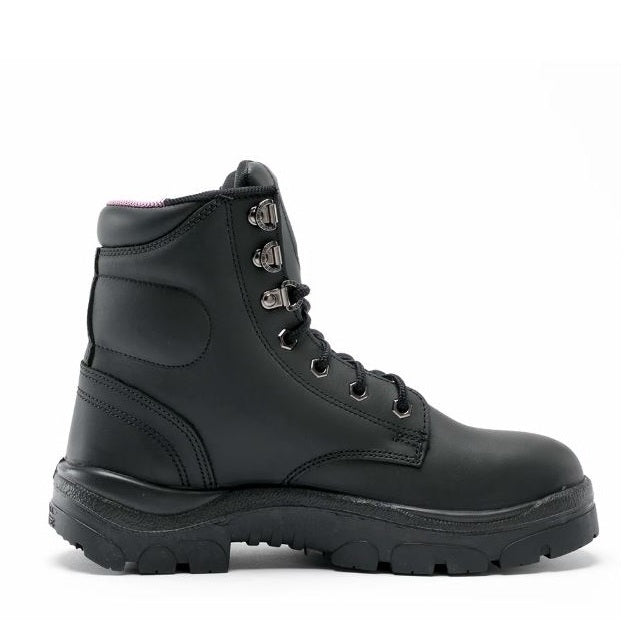Steel Blue 512702 Ladies Argyle Lace Up Safety Boots - Black - Side View