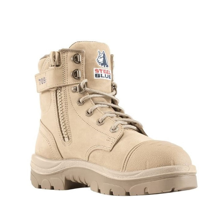 Steel Blue 512709 Argyle Zip Ladies Scuff Cap - Sand - Angled View
