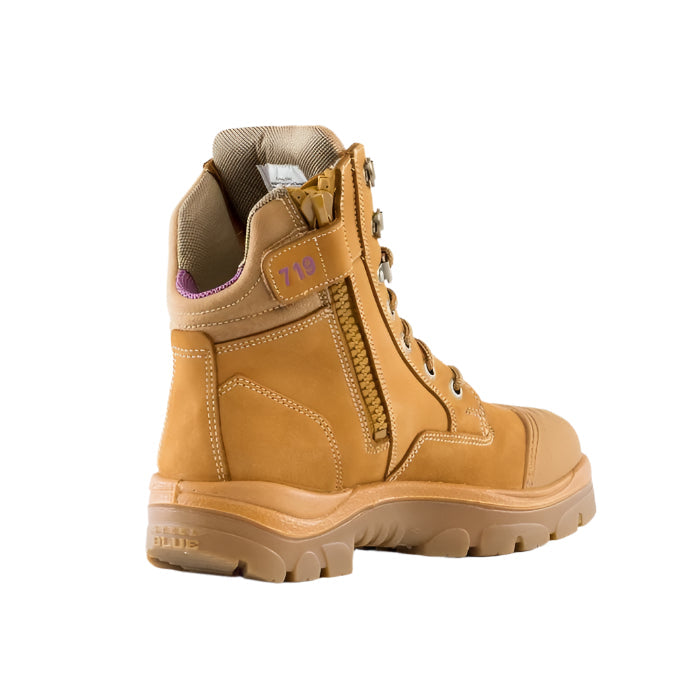 Steel Blue 512719 Ladies Southern Cross Zip Scuff Cap Boots - Black colour - Back side view