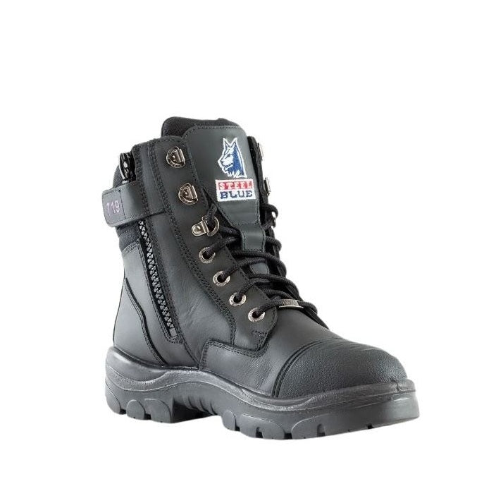 Steel Blue 512719 Ladies Southern Cross Zip Scuff - Black - Angled View