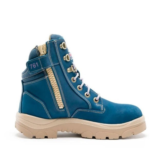 Steel Blue 512761 Southern Cross Zip Ladies Safety Boots - Side View