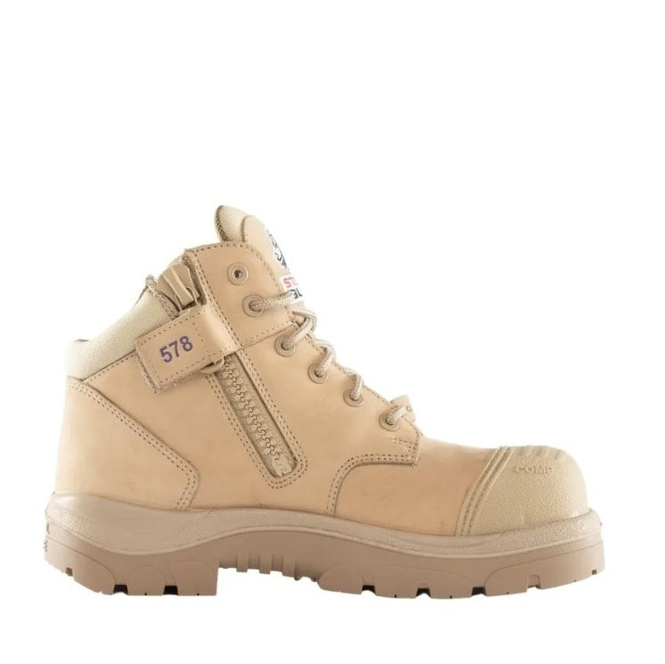 Steel Blue 518578 Parkes Ladies Zip Scuff Composite - Sand - Side View