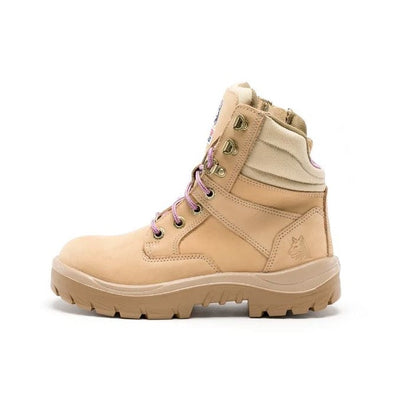 Steel Blue 522761 Southern Cross Nitrile Outsole Zip Safety Boots - Side View with Purple Laces