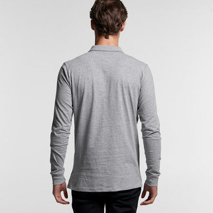 Long Sleeve Polo Mens  - Back