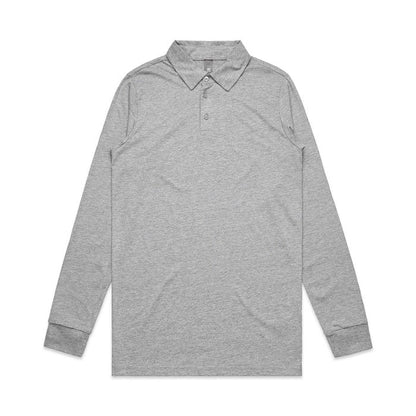 Long Sleeve Polo Mens Gray