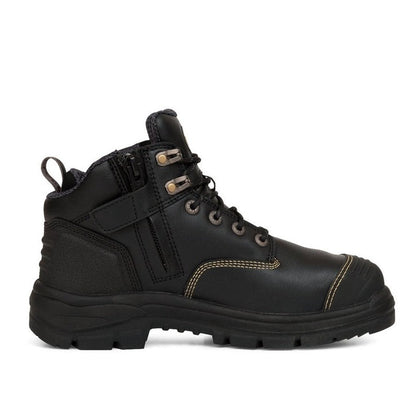 Oliver 55-340Z Black 130MM Zip Side Safety Boot