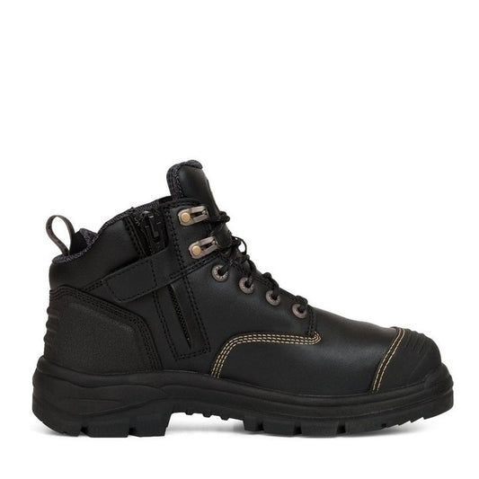 Oliver 55-340Z Black 130MM Zip Side Safety Boot