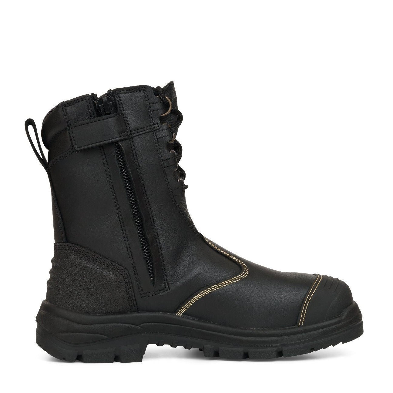Oliver 55-380 Black 200Mm Hi Leg Zip Side Safety Boot