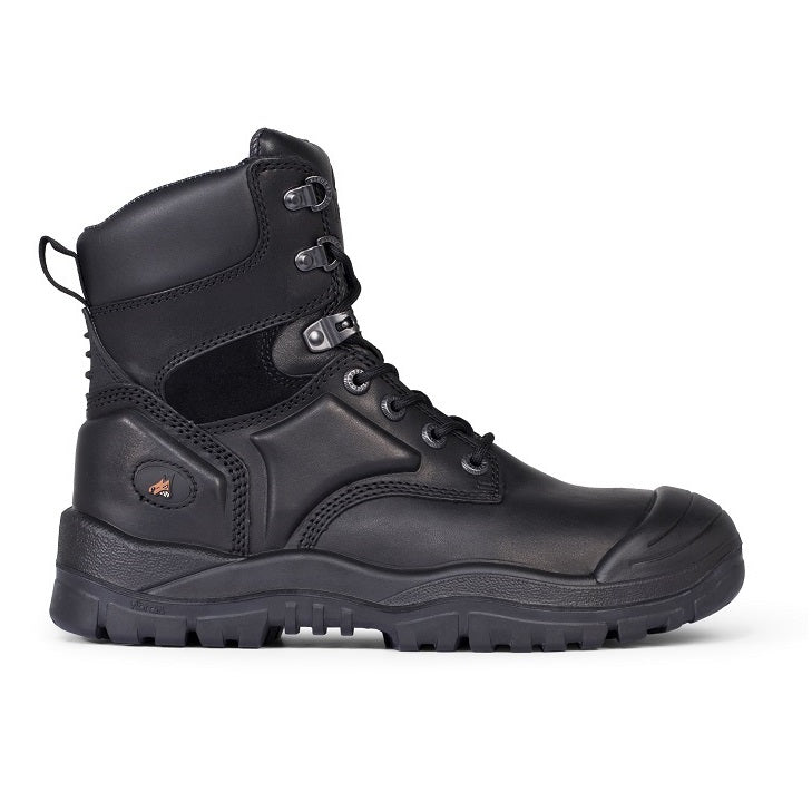 Mongrel 550020 DISCONTINUED Black High Leg Lace Up Boot w/ Scuff Cap Safety Boot