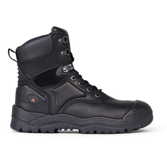 Mongrel 550020 DISCONTINUED Black High Leg Lace Up Boot w/ Scuff Cap Safety Boot